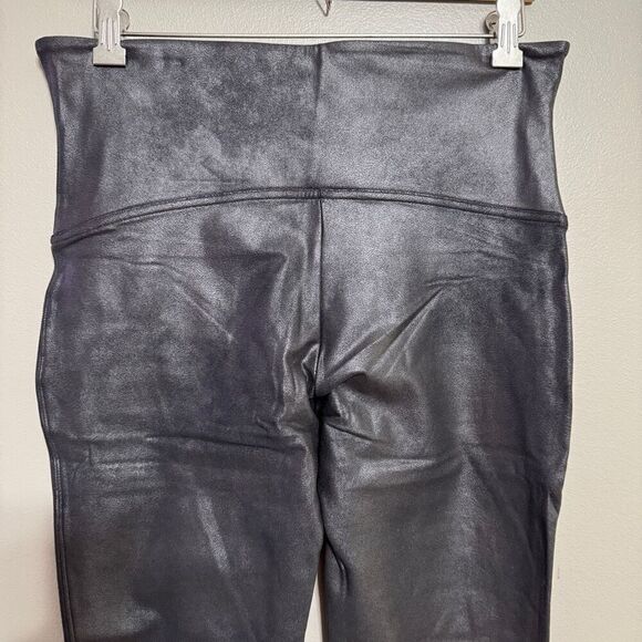 SPANX Faux Leather Fleece-Lined Legging-Tummy Control black size 1X - Picture 6 of 9